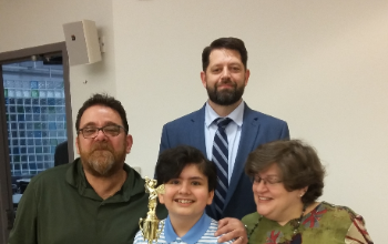 Parker Pacifico, winner of this year's Tri-County Spelling Bee!