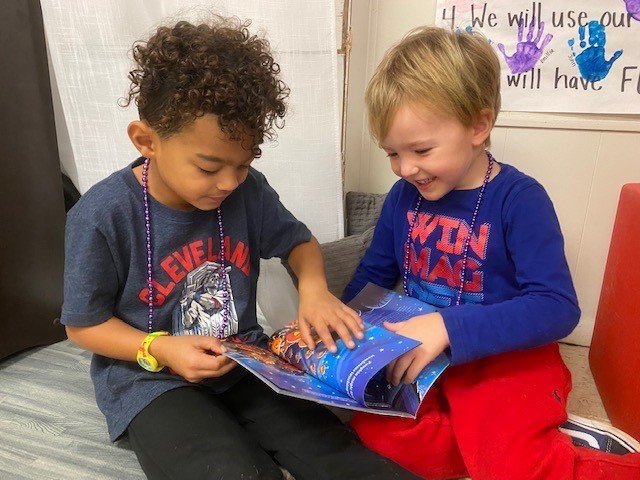 Fairport Preschool Students reading together!