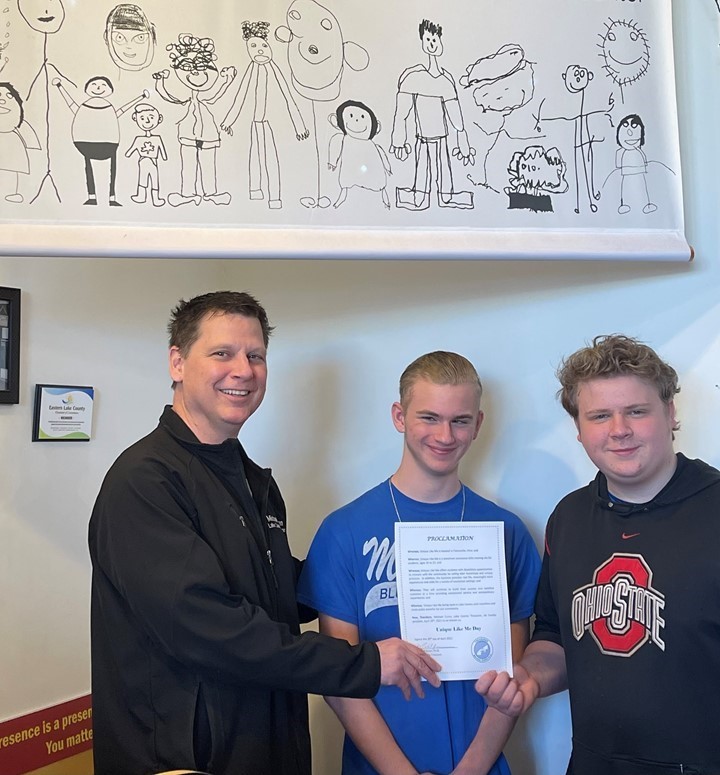 The Lake County Treasurer, Michael Zuren stopped in at our Unique Like Me Storefront Vocational Skills Training Site today and presented us with a proclamation! April 29, 2022 will be known as Unique Like Me Day!!!