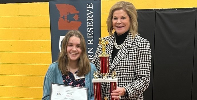 Congratulations to the 2024 Lake County Spelling Bee winner, Grace Kostelnik! Grace is from Kirtland Schools.