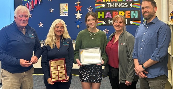 Myra Utterback shines bright as she receives the Geauga County Student of the Year, Franklin B. Walter Award, recognizing her exceptional achievements and dedication to excellence in education. 
