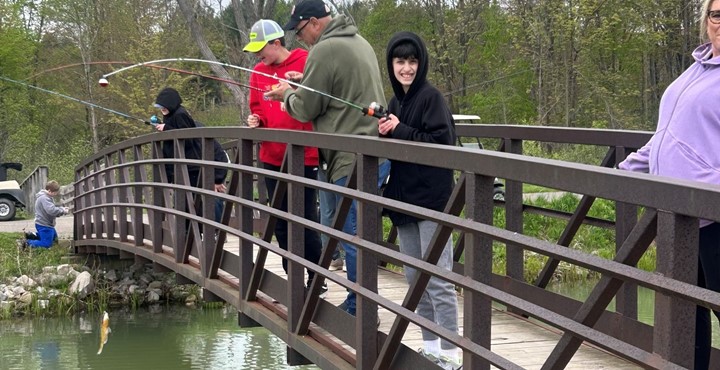 Students enjoy a morning of fishing and fun at the 2025 Annual Fishing Event at Walter C. Best Wildlife Preserve in Geauga County. 