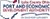 Lake County Port Authority logo is the State of Ohio in blue and Lake County in red 